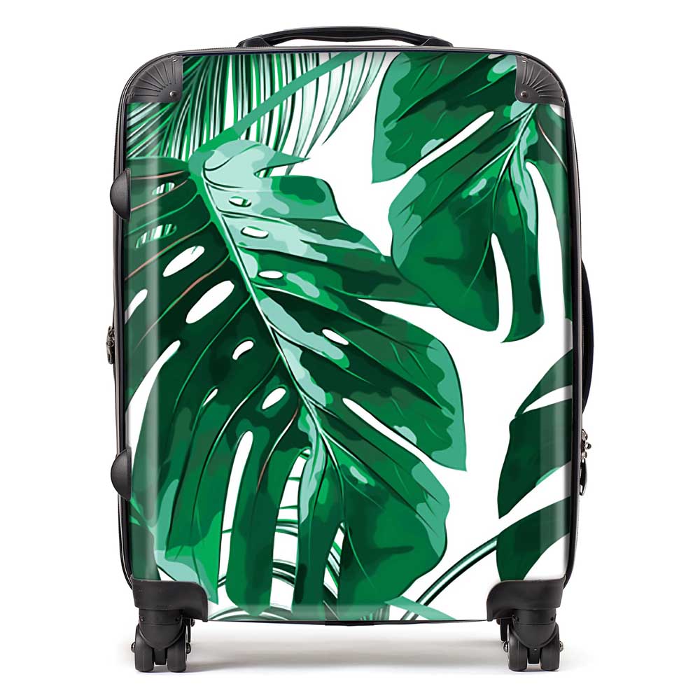 Tropical Jungle Leaf Pattern Suitcase