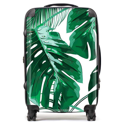 Tropical Jungle Leaf Pattern Suitcase