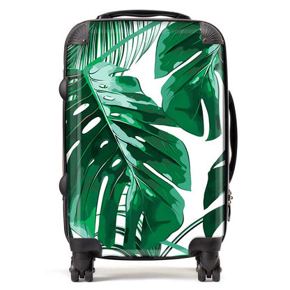 Tropical Jungle Leaf Pattern Suitcase