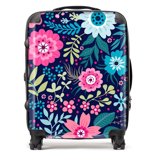 Cute Colourful Flower Pattern Suitcase