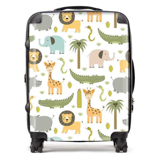 Cute Safari Animals Suitcase