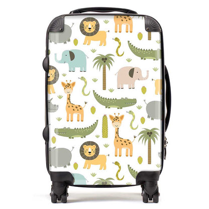 Cute Safari Animals Suitcase