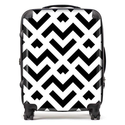 Black And White Abstract Pattern Suitcase