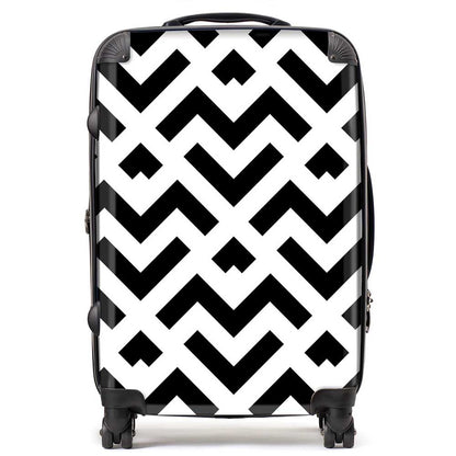 Black And White Abstract Pattern Suitcase