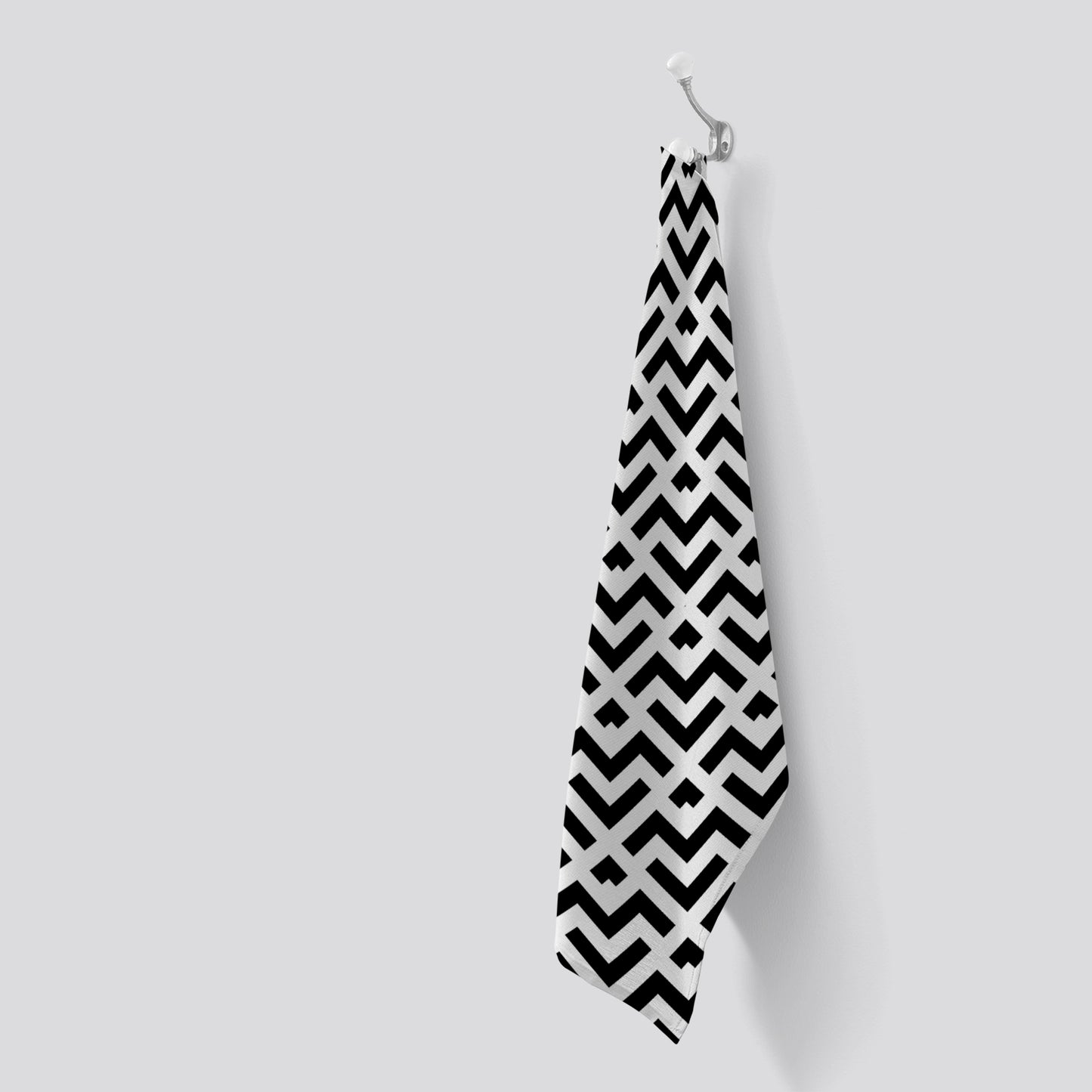 Black And White Abstract Pattern Tea Towel