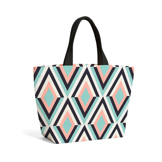 Zig Zag Abstract Pattern Beach Shopper Tote Bag