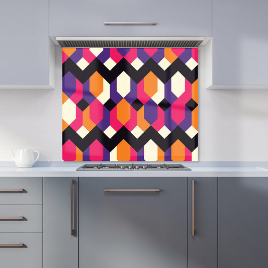 Coloured Abstract Pattern Kitchen Splashback