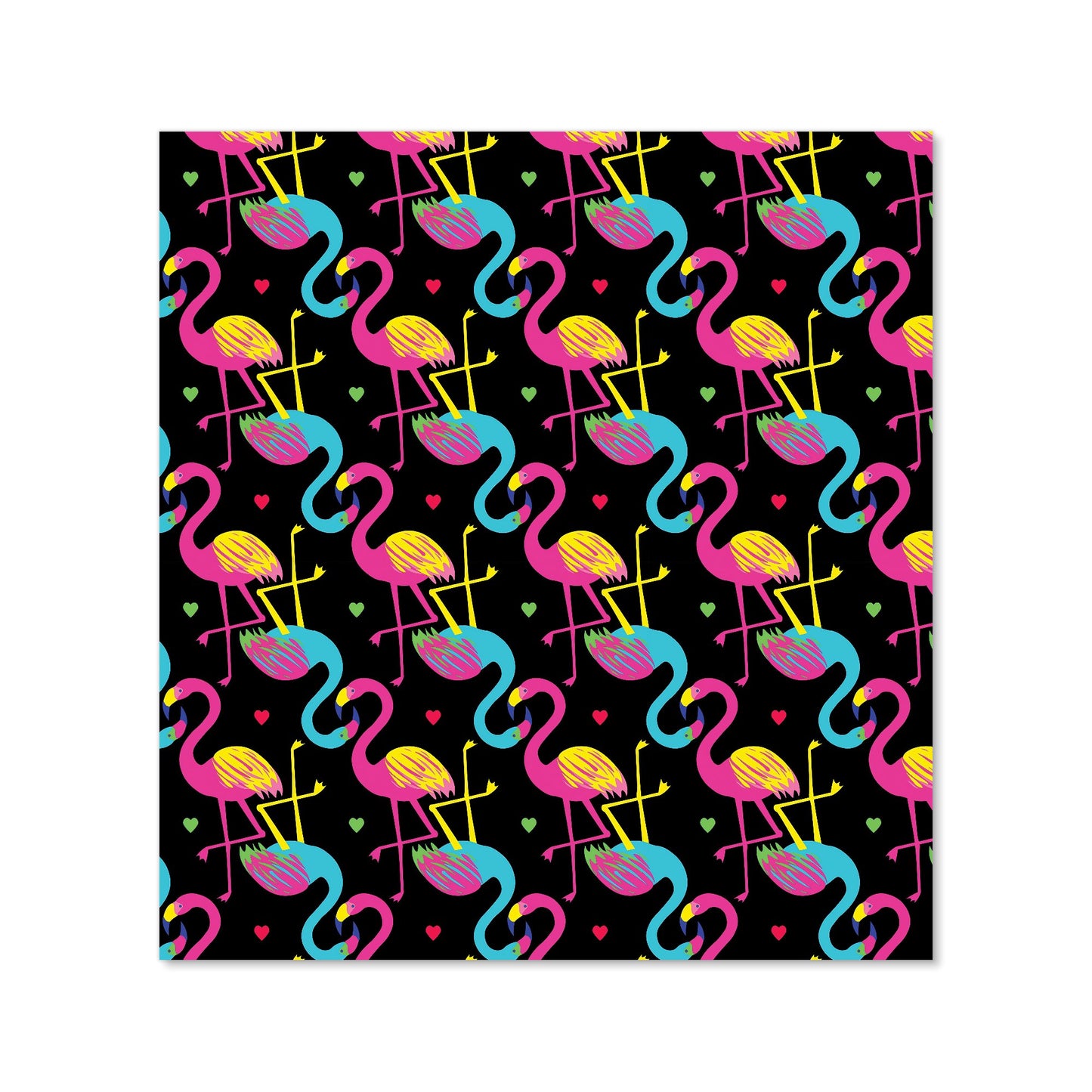 Vivid Flamingo Pattern Kitchen Splashback