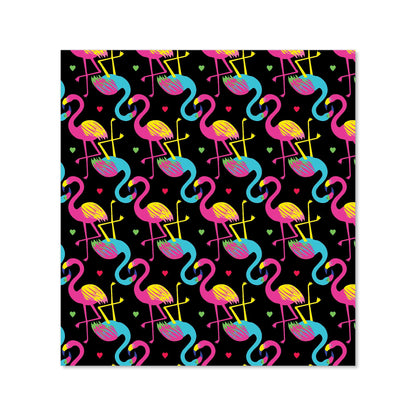 Vivid Flamingo Pattern Kitchen Splashback