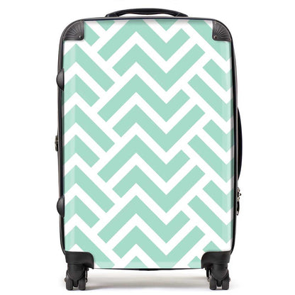 Green Geometric Pattern Suitcase