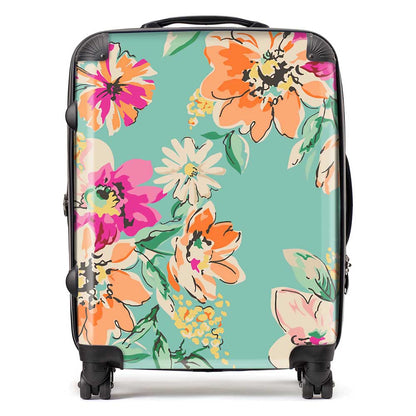 Bright Flower Sketch Suitcase