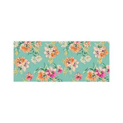 Bright Flower Sketch Glass Bathroom Splashback