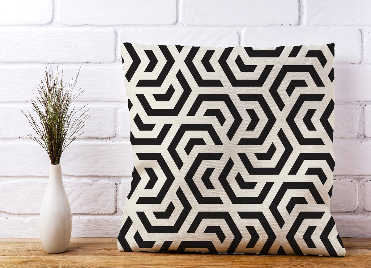 Hexagonal Geometric Pattern Cushions