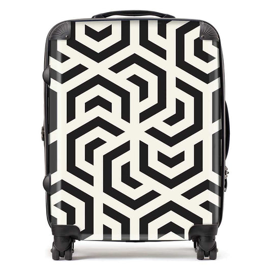 Hexagonal Geometric Pattern Suitcase