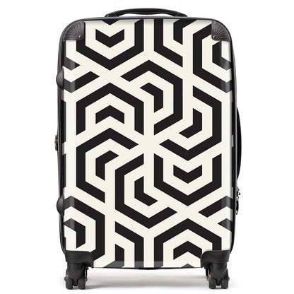 Hexagonal Geometric Pattern Suitcase