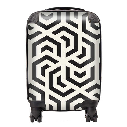 Hexagonal Geometric Pattern Suitcase