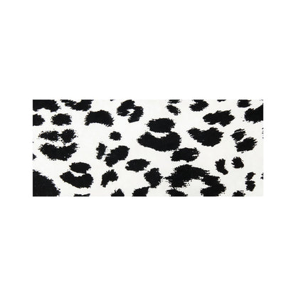 Black Leopard Print Glass Bathroom Splashback