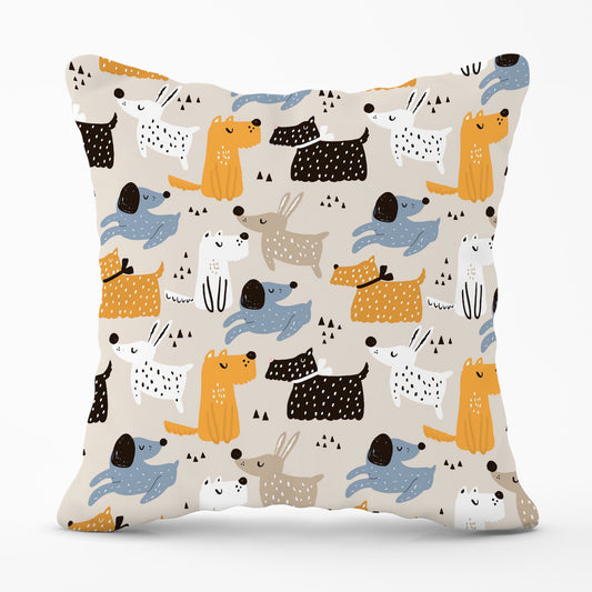 Hand Drawn Dogs Cushions