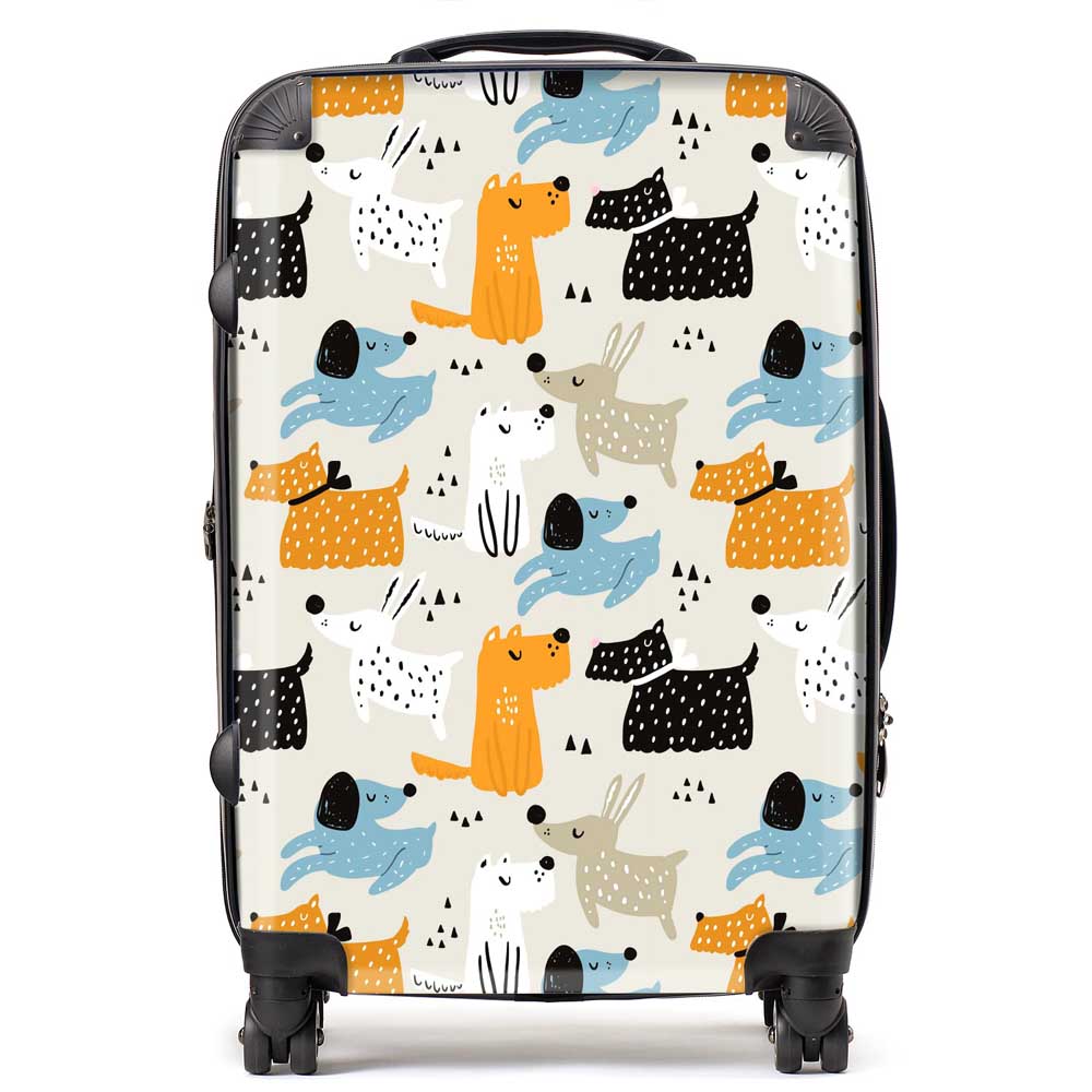 Hand Drawn Dogs Suitcase