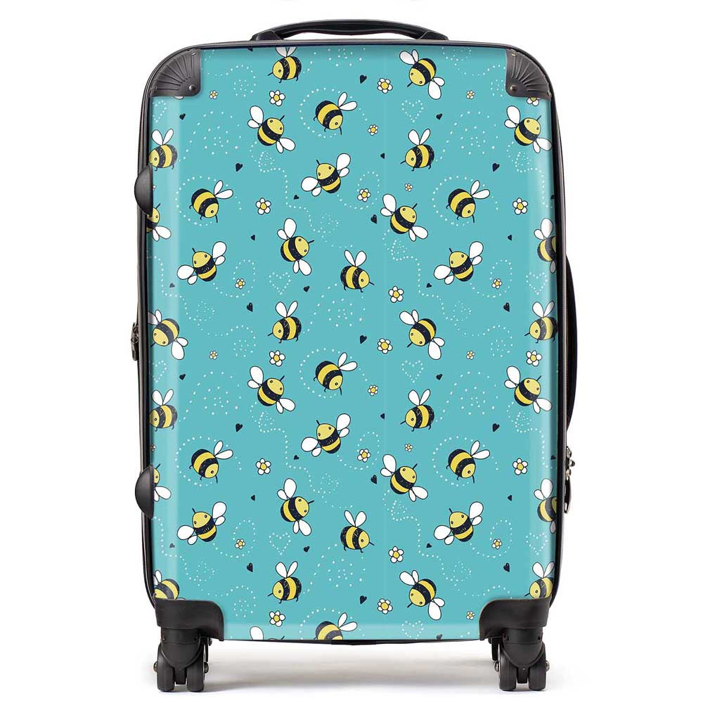 Hand Drawn Busy Bees Suitcase