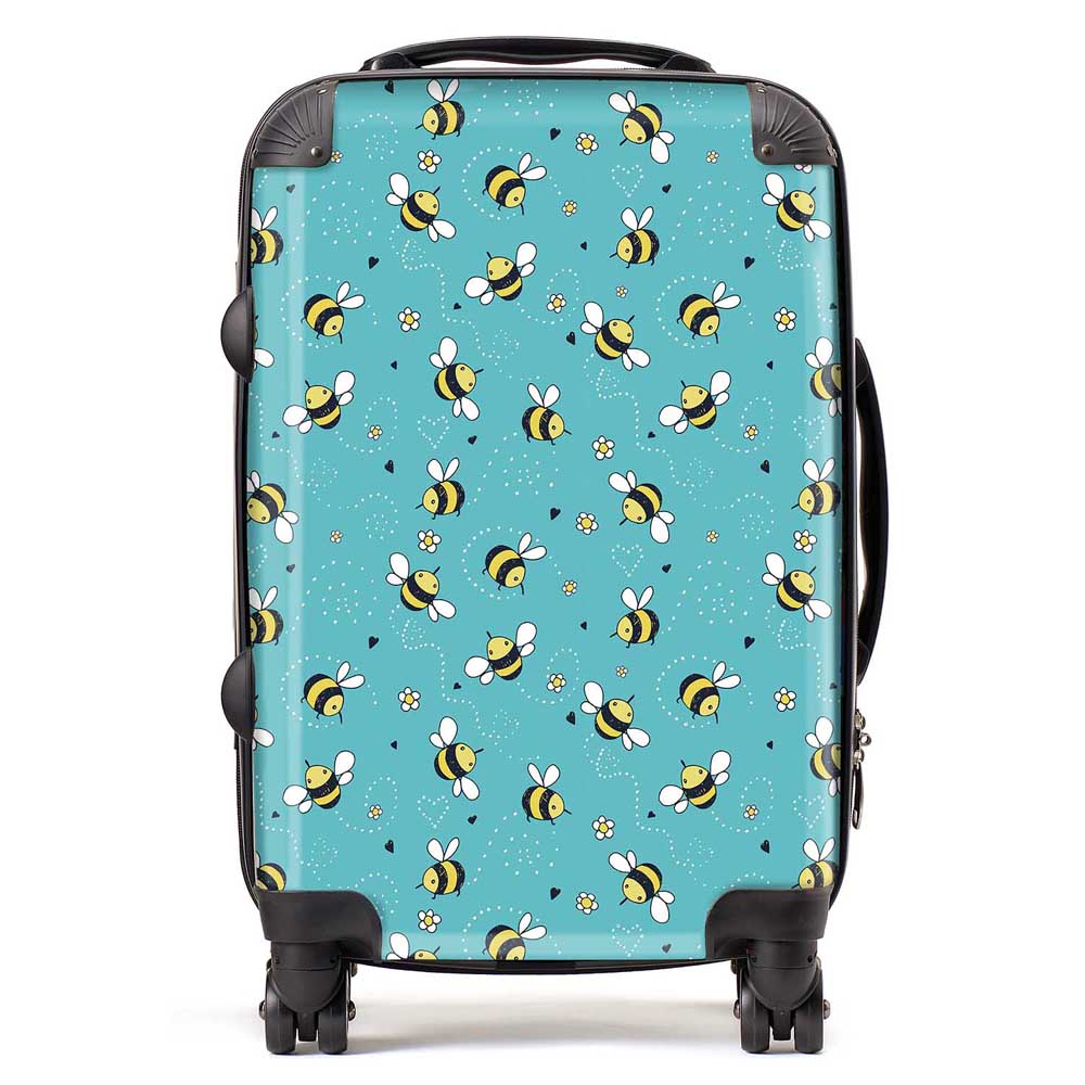 Hand Drawn Busy Bees Suitcase