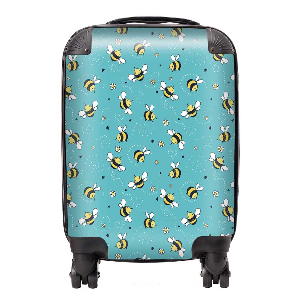 Hand Drawn Busy Bees Suitcase