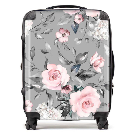 Dusty Pink Roses Suitcase