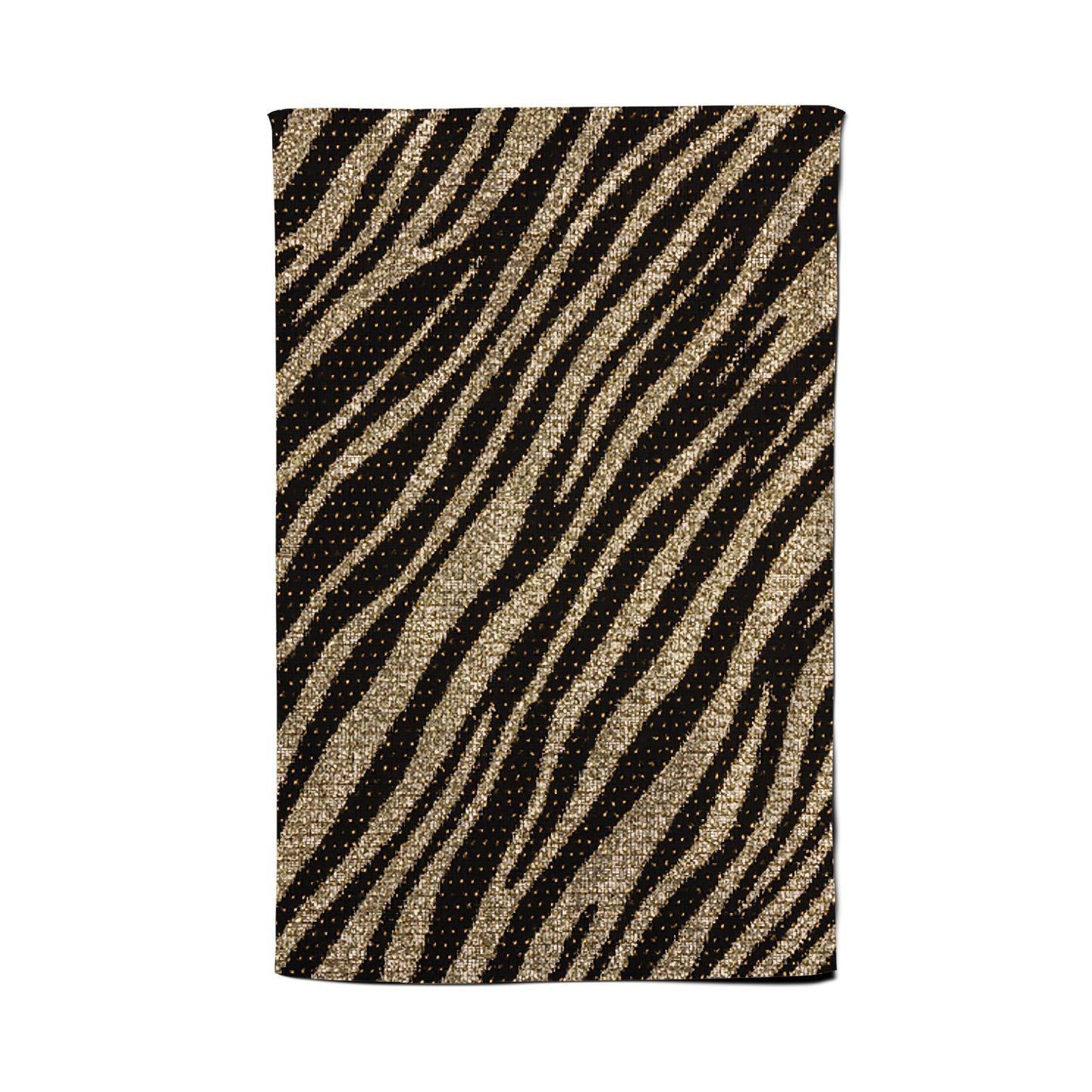 Golden Zebra Print Tea Towel