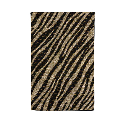 Golden Zebra Print Tea Towel