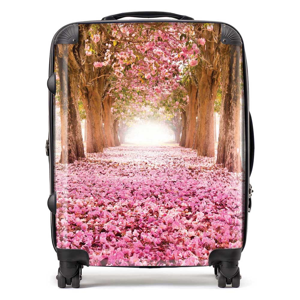 Pink Flower Tree Tunnel Suitcase