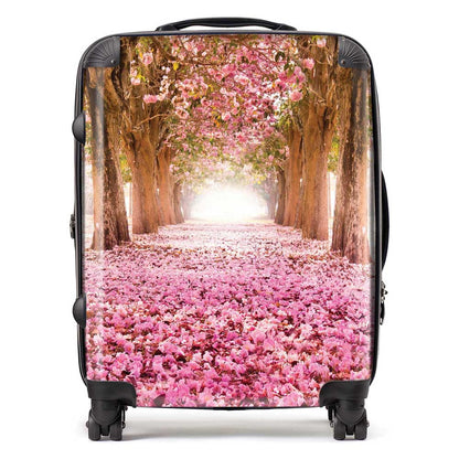 Pink Flower Tree Tunnel Suitcase