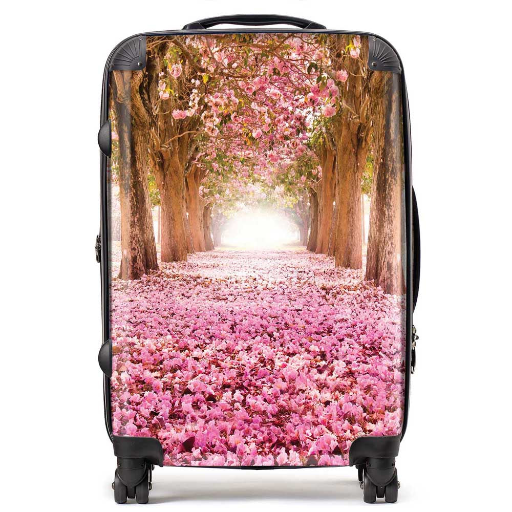 Pink Flower Tree Tunnel Suitcase