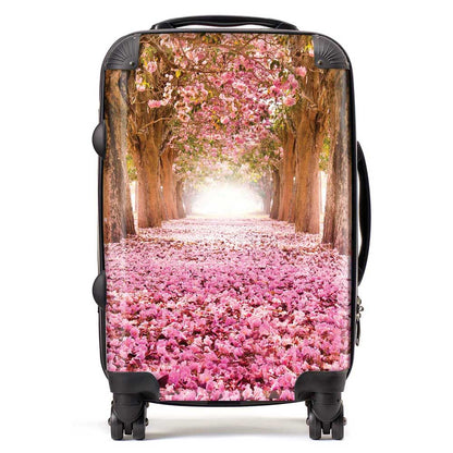 Pink Flower Tree Tunnel Suitcase