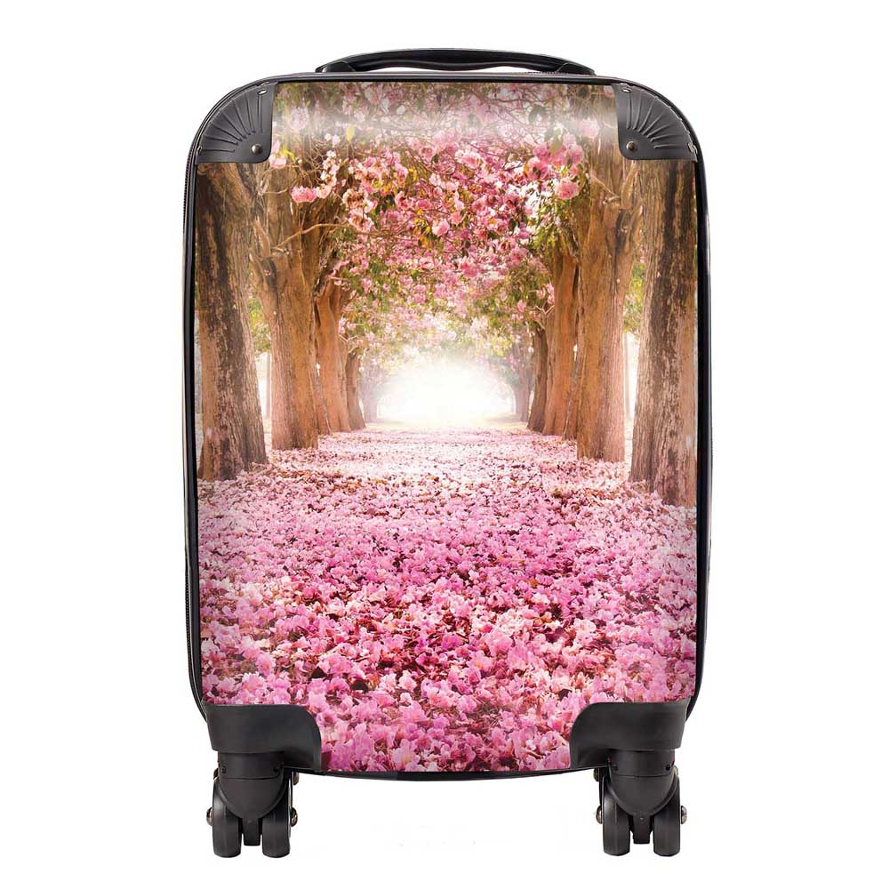 Pink Flower Tree Tunnel Suitcase