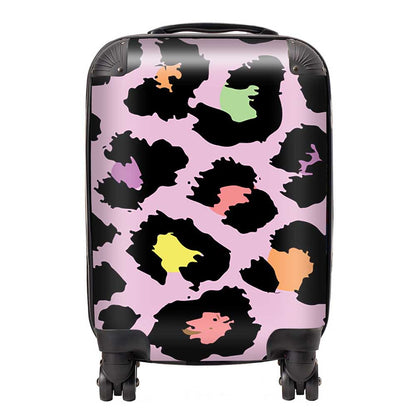 Pink Leopard Print Suitcase