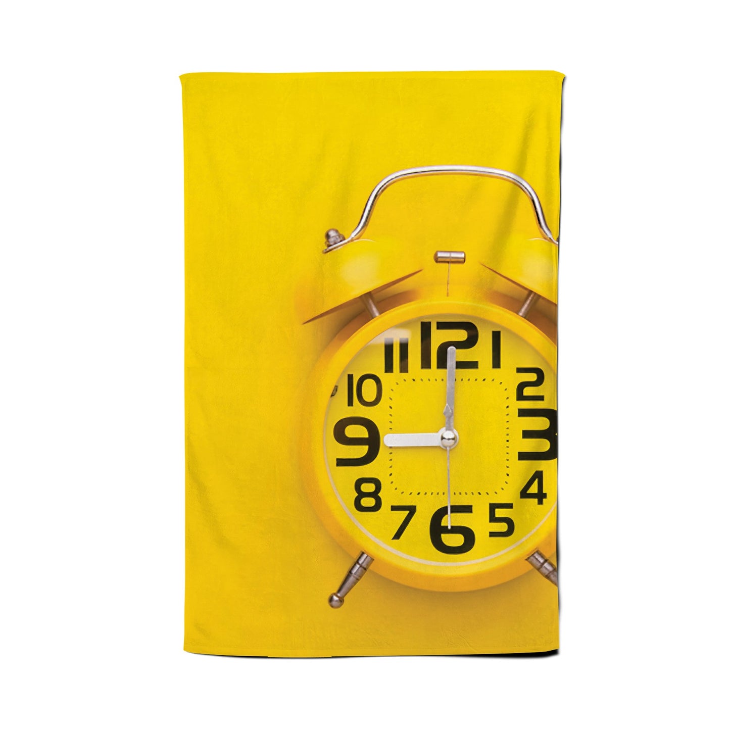 Yellow Alarm Clock Tea Towel