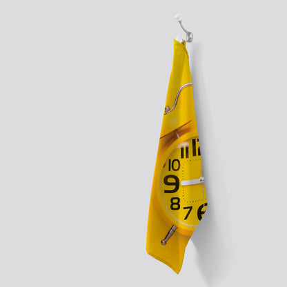 Yellow Alarm Clock Tea Towel