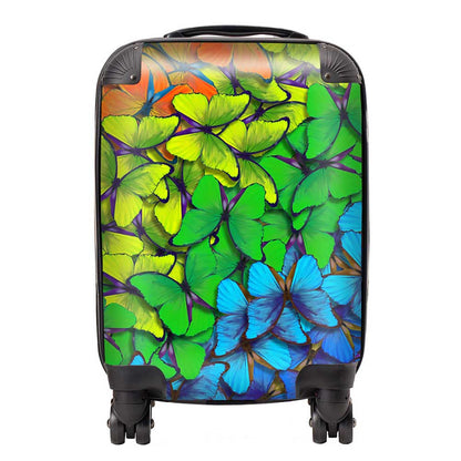 Multicoloured Butterfly Pattern Suitcase