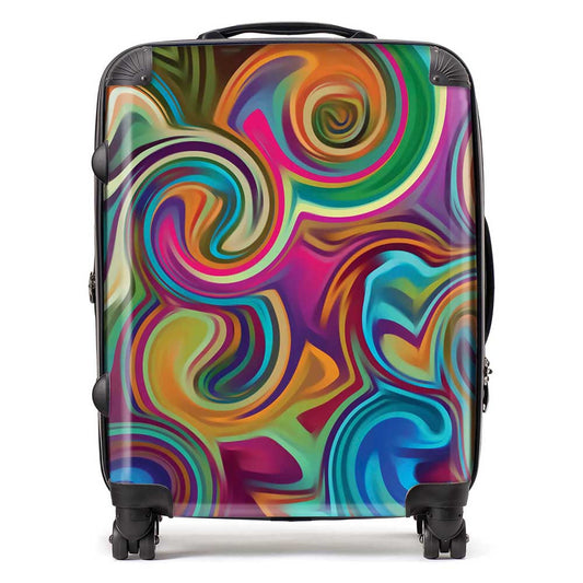 Colourful Wave Pattern Suitcase