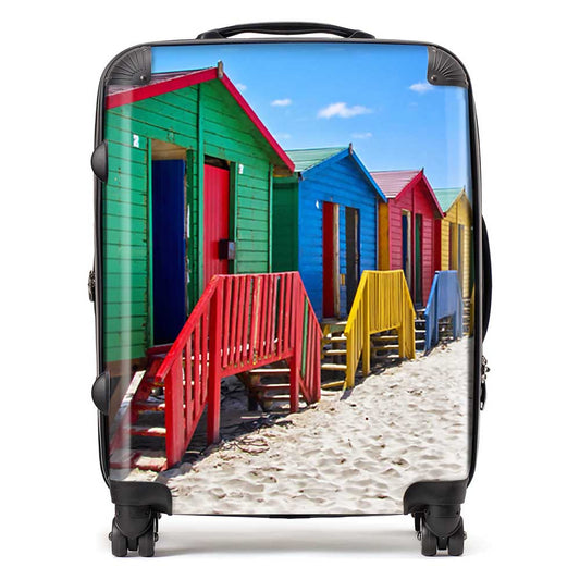 Beach Huts At Muizenberg Beach Suitcase