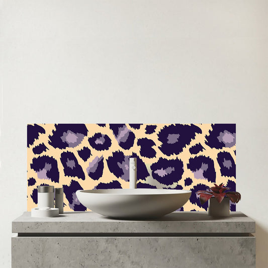 Leopard Print Glass Bathroom Splashback