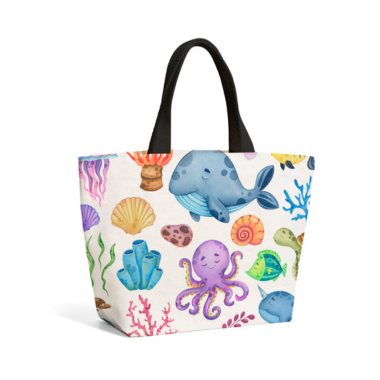 Children'S Sea Life Beach Shopper Tote Bag