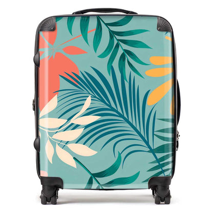 Abstract Bright Colorful Tropical Leaves Suitcase