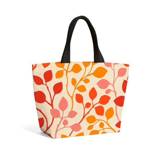 Colorful Autumn Leaves Beach Shopper Tote Bag