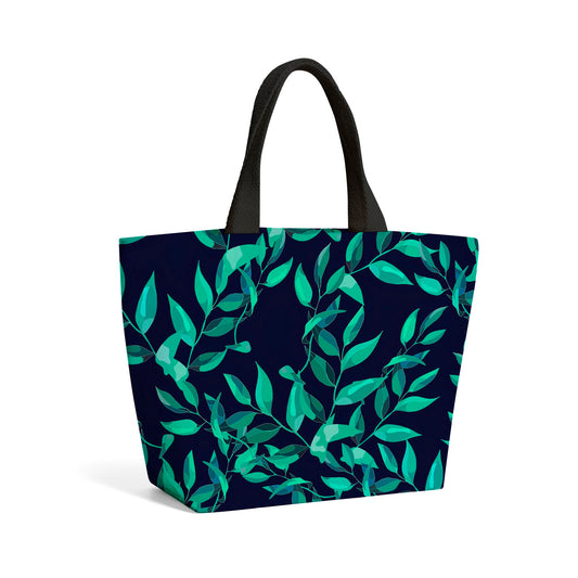 Delicate Green Foliage Beach Shopper Tote Bag