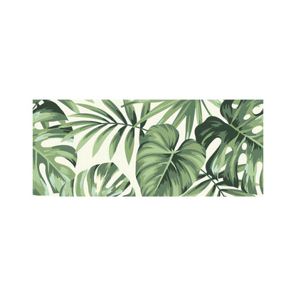 Exotic Palm Leaves Glass Bathroom Splashback