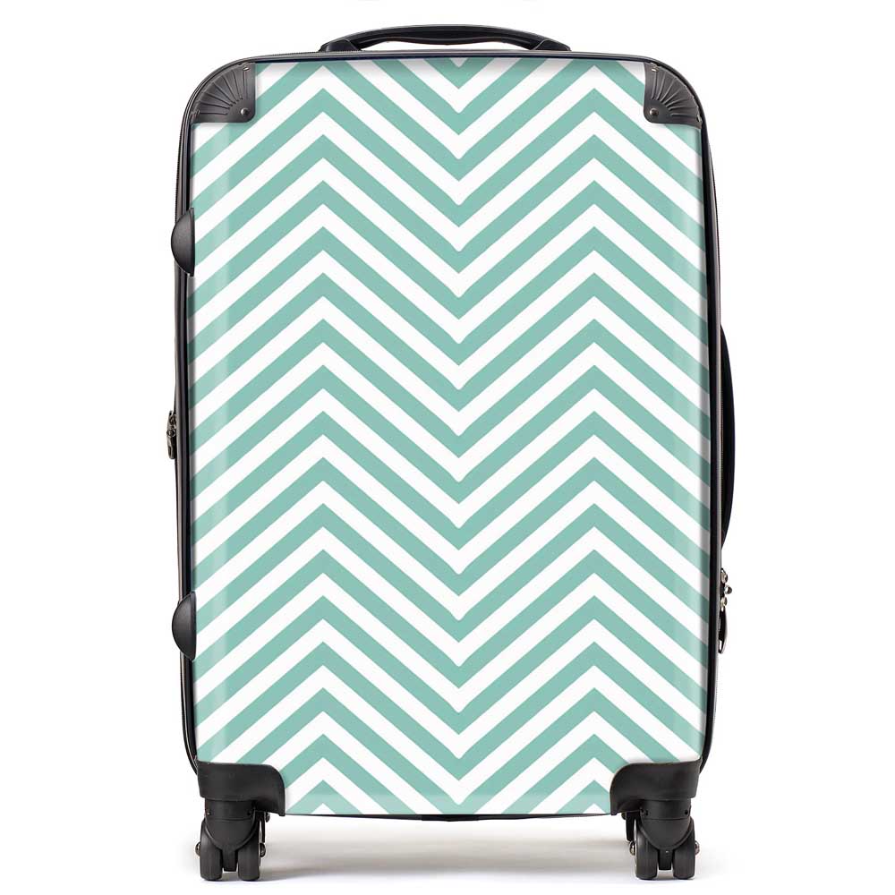 Geometric Chevron Pattern Suitcase