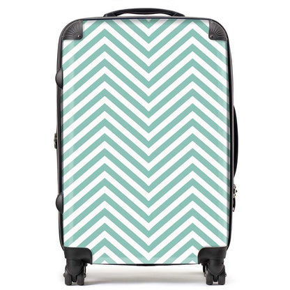 Geometric Chevron Pattern Suitcase