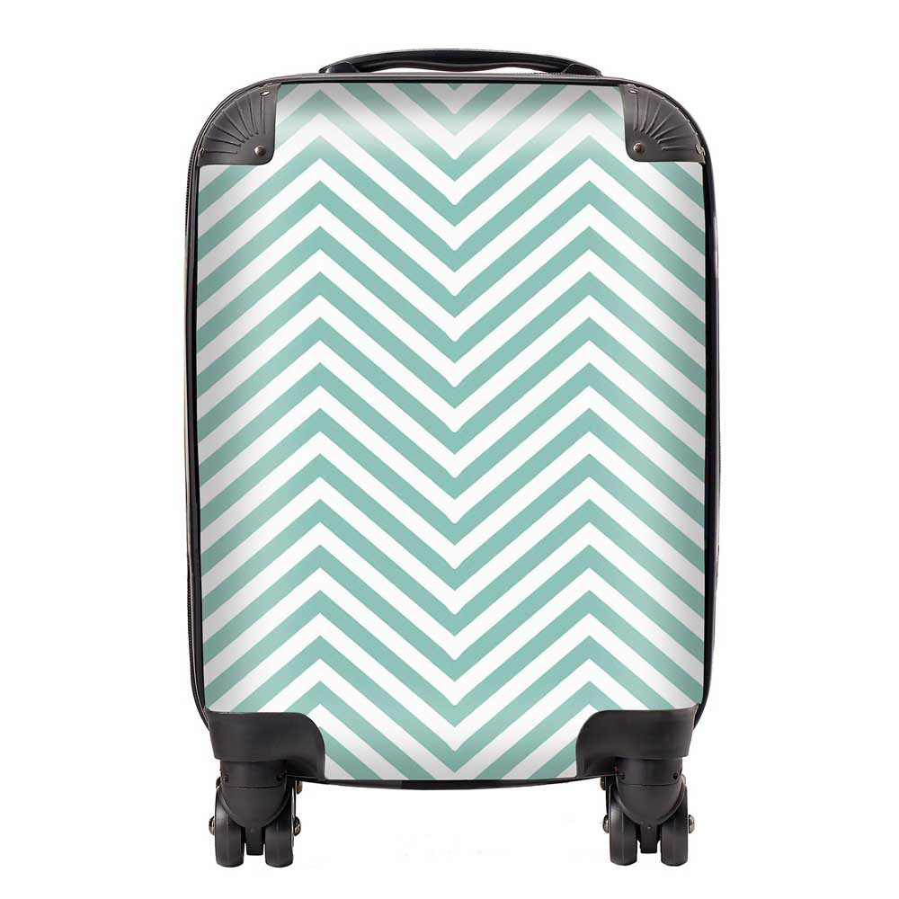 Geometric Chevron Pattern Suitcase