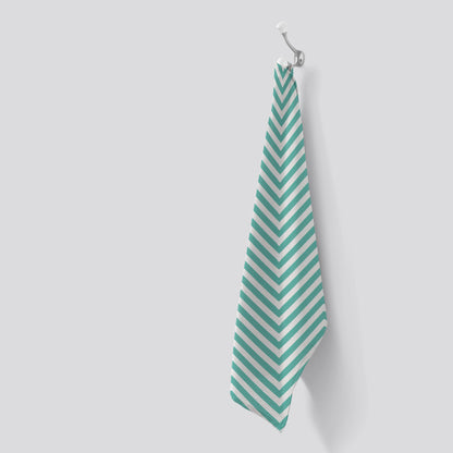 Geometric Chevron Pattern Tea Towel